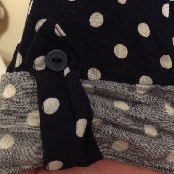 Navy & White Polka Dot Button-Up - Picture 3 of 3